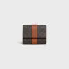 Small Trifold wallet in Triomphe Canvas and Lambskin