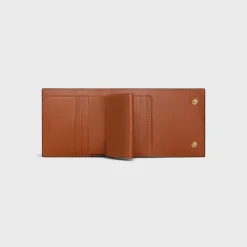 Small Trifold wallet in Triomphe Canvas and Lambskin