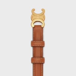 Small Triomphe Belt in Natural Calfskin