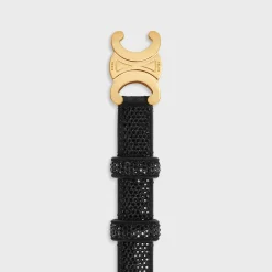 Small Triomphe Belt in SUEDE CALFSKIN WITH STRASS