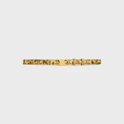 Small Triomphe Belt in TRIOMPHE CANVAS WITH LEOPARD PRINT