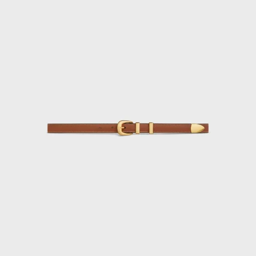 SMALL WESTERN BELT in Natural Calfskin