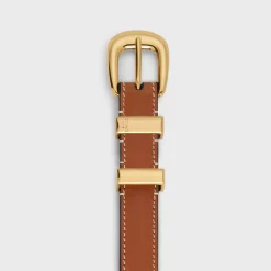 SMALL WESTERN BELT in Natural Calfskin