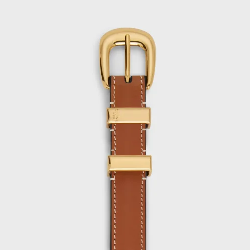 SMALL WESTERN BELT in Natural Calfskin