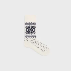 socks in fair isle wool