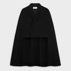 spencer cape coat in cashmere cloth