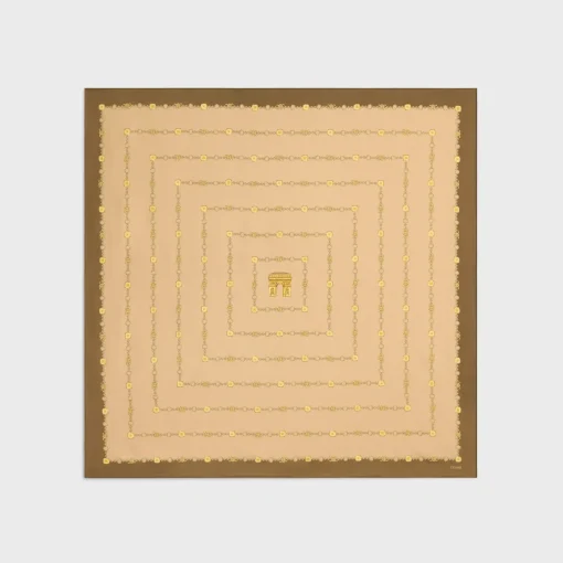 square in arc de triomphe silk twill