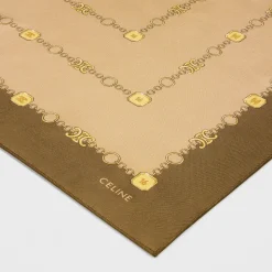 square in arc de triomphe silk twill