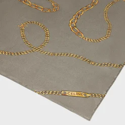 SQUARE IN CELINE CHAIN SILK TWILL