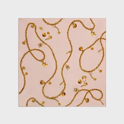 SQUARE IN CHAIN TASSELS SILK TWILL