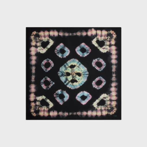 square in tie-dye habotai silk