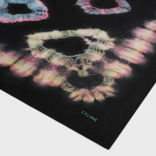 square in tie-dye habotai silk