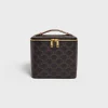 SQUARE VANITY CASE IN TRIOMPHE CANVAS AND CALFSKIN