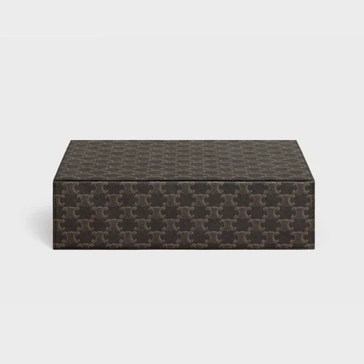 stationery case in triomphe canvas and calfskin