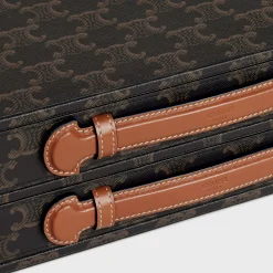 stationery case in triomphe canvas and calfskin