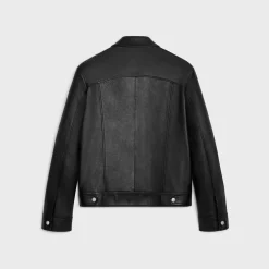 straight blouson jacket in soft lambskin