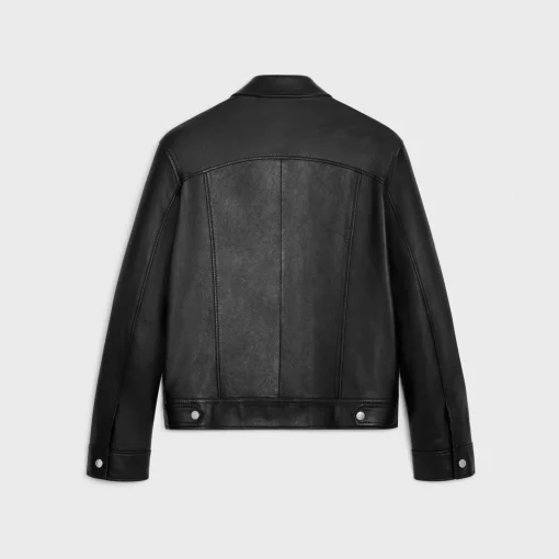 straight blouson jacket in soft lambskin