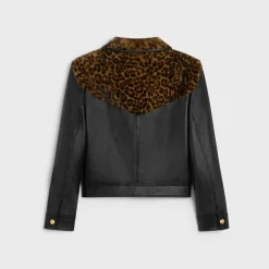 Straight fit blouson jacket in soft lambskin