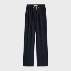 straight jogging pants in cashmere flannel