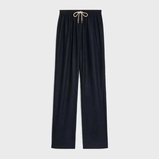 straight jogging pants in cashmere flannel