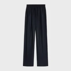 straight jogging pants in cashmere flannel