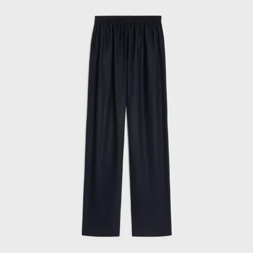 straight jogging pants in cashmere flannel