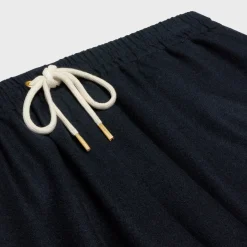 straight jogging pants in cashmere flannel
