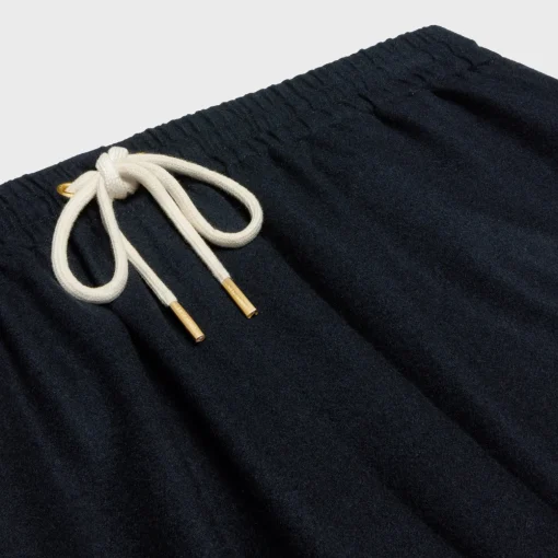 straight jogging pants in cashmere flannel