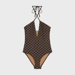 SWIMSUIT IN MONOGRAM JERSEY