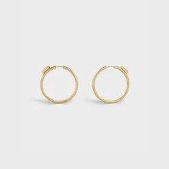 Systeme Large Hoops in Yellow Gold and Diamonds