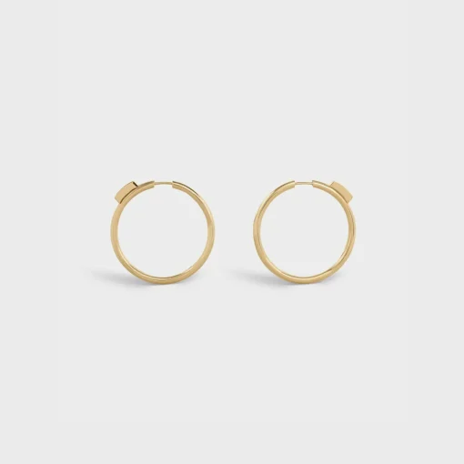 Systeme Large Hoops in Yellow Gold and Diamonds