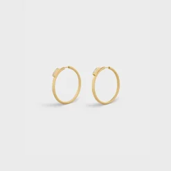 Systeme Large Hoops in Yellow Gold and Diamonds
