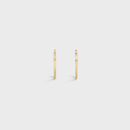 Systeme Large Hoops in Yellow Gold and Diamonds