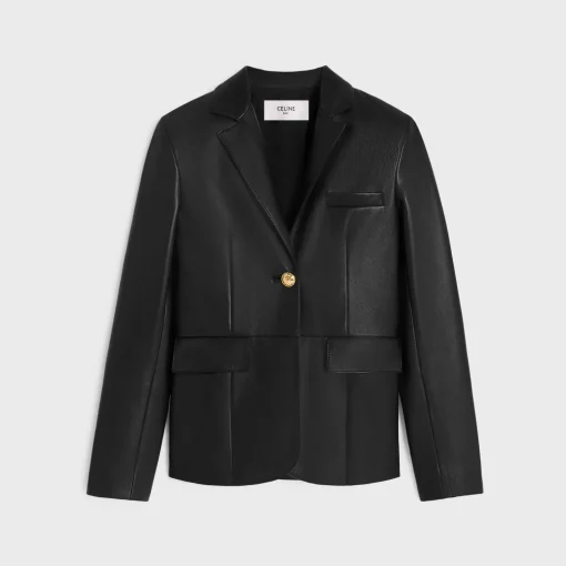 tailored jacket in soft lambskin