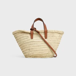TEEN CELINE CLASSIC PANIER in Palm leaves and Calfskin