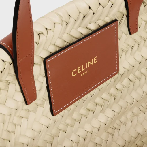 TEEN CELINE CLASSIC PANIER in Palm leaves and Calfskin