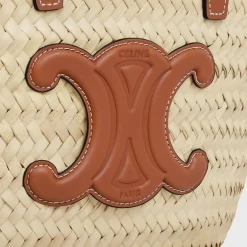 TEEN CELINE CLASSIC PANIER in Palm leaves and Calfskin
