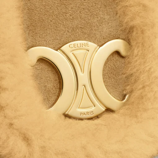 TEEN CELINE VICTOIRE BAG in SUEDE CALFSKIN AND SHEARLING