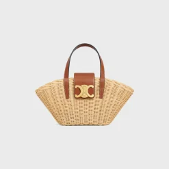 TEEN COUFFIN in WICKER AND NATURAL CALFSKIN
