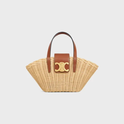 TEEN COUFFIN in WICKER AND NATURAL CALFSKIN