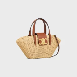 TEEN COUFFIN in WICKER AND NATURAL CALFSKIN
