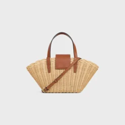 TEEN COUFFIN in WICKER AND NATURAL CALFSKIN