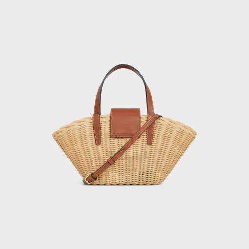 TEEN COUFFIN in WICKER AND NATURAL CALFSKIN