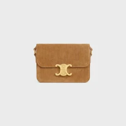 Teen Triomphe Bag in STRIPED SUEDE CALFSKIN