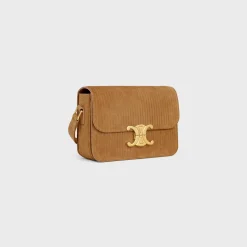 Teen Triomphe Bag in STRIPED SUEDE CALFSKIN