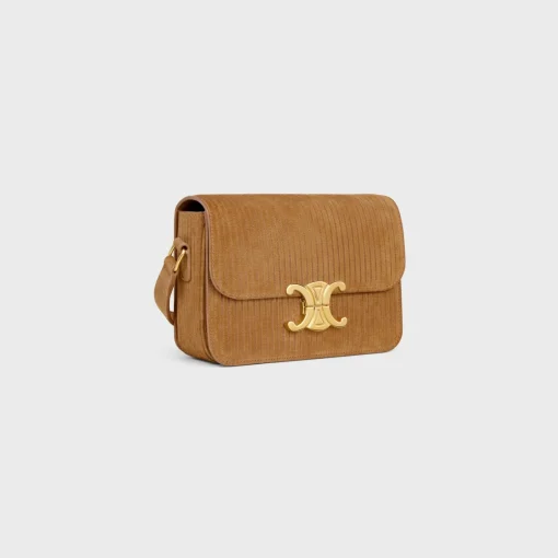 Teen Triomphe Bag in STRIPED SUEDE CALFSKIN