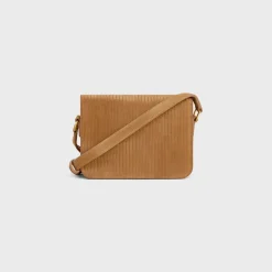 Teen Triomphe Bag in STRIPED SUEDE CALFSKIN