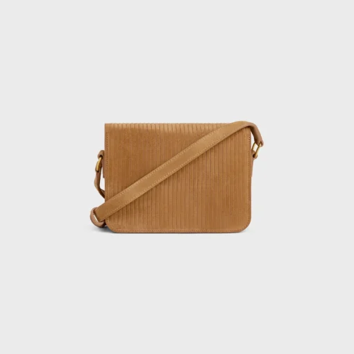 Teen Triomphe Bag in STRIPED SUEDE CALFSKIN