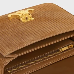 Teen Triomphe Bag in STRIPED SUEDE CALFSKIN