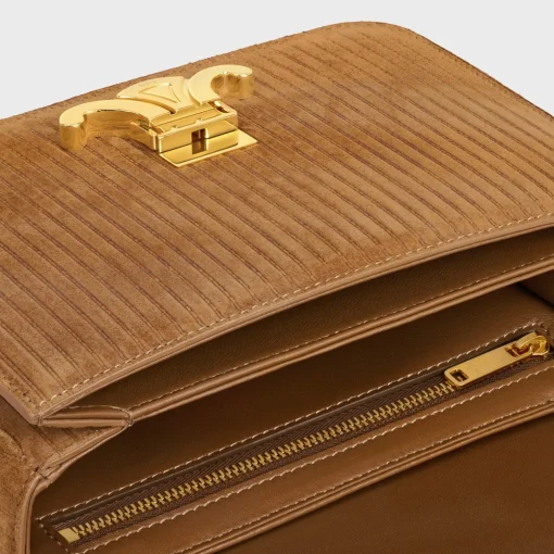 Teen Triomphe Bag in STRIPED SUEDE CALFSKIN